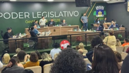 Servidores acompanharam a sessão ordinária na Câmara.