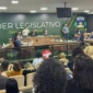 Servidores acompanharam a sessão ordinária na Câmara.