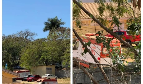 Viaturas abandonadas em Cidade Ocidental