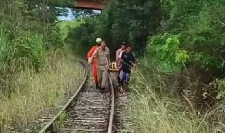 Queda nos trilhos